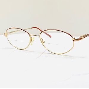 Tura France Tura 814 Brown/Gold Women's Eyeglasses Frame Flex Hinges Full Rim